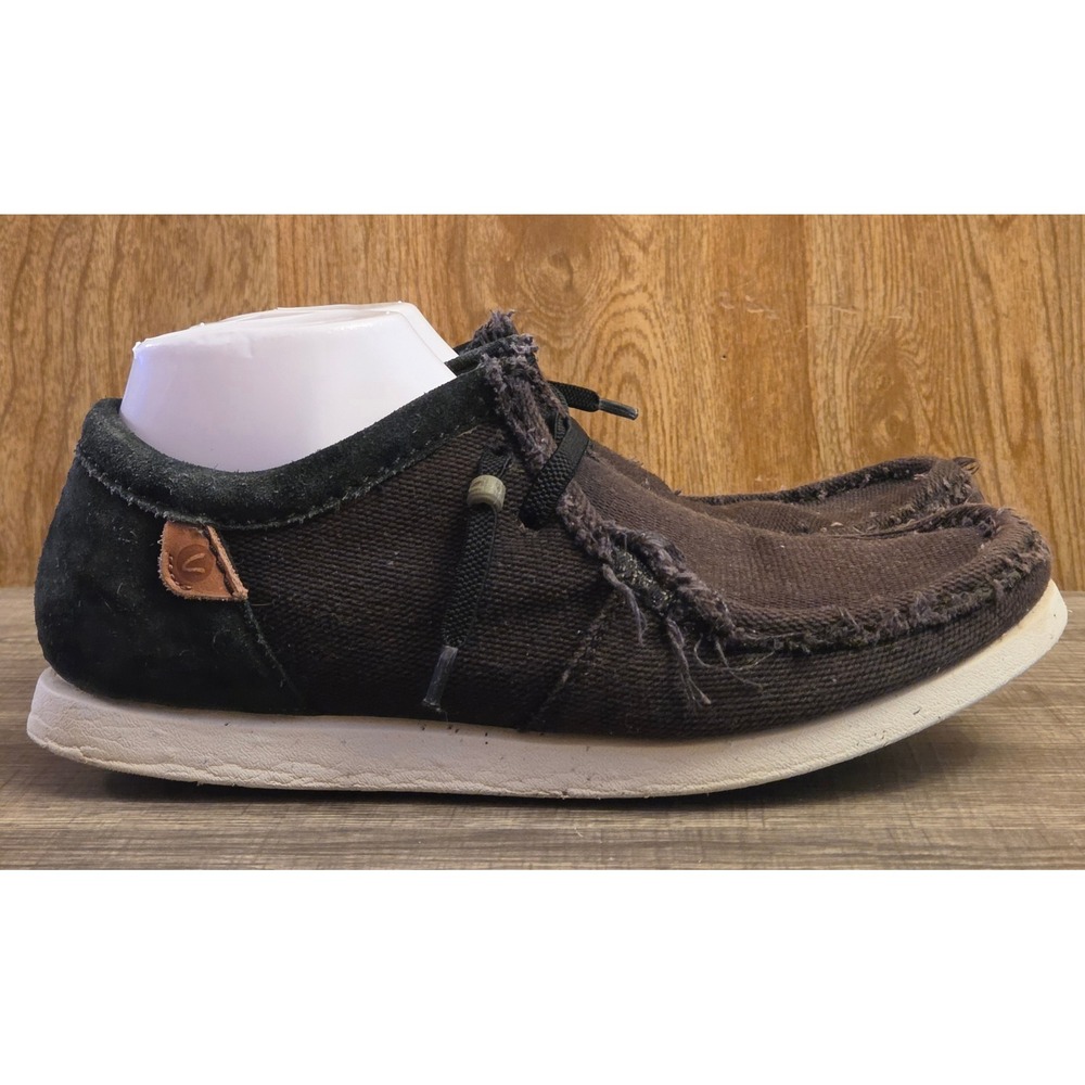 Clarks Shacrelite Moc Slip On Canvas‎ Shoes Sneakers Mens Size 9.5 Black